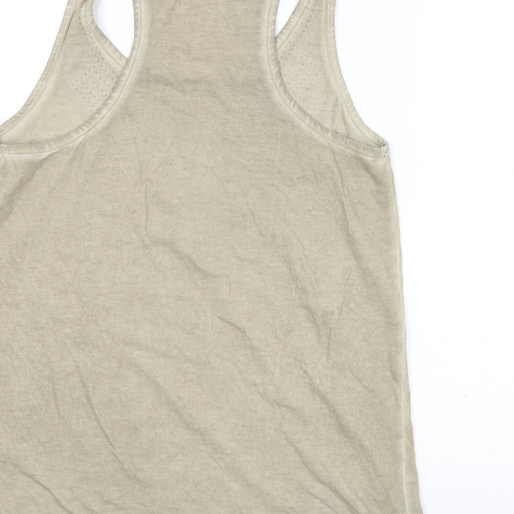 Womens UK Size Preworn Beige Basic Tank