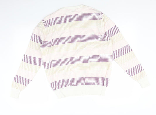 Marcus Law Womens Multicoloured Striped Pullover Jumper Size M