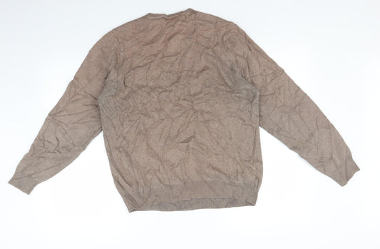 Mens UK Size M Marks and Spencer Brown Pullover Sweatshirt