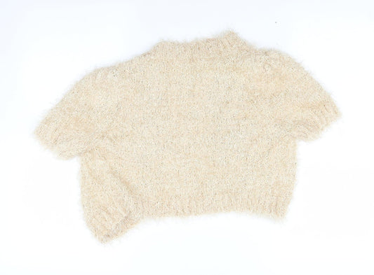 Womens UK Size M Peacocks Beige Cardigan Jumper