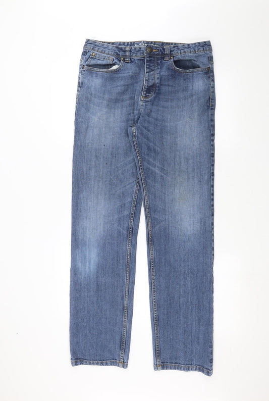 Womens UK Size 32 in Peacocks Regular Fit Straight Blue Jeans