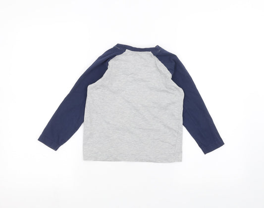 Matalan Boys Grey Basic T-Shirt Size 7 Years