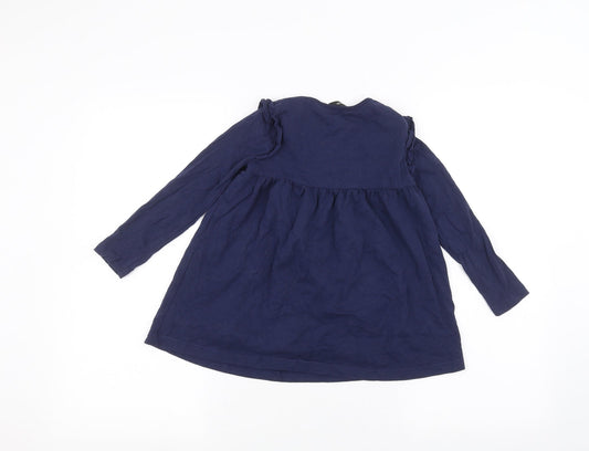 George Girls Blue Basic T-Shirt Size 6-7 Years