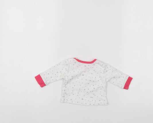 Primark Girls White Pullover Jumper Size 0-3 Months