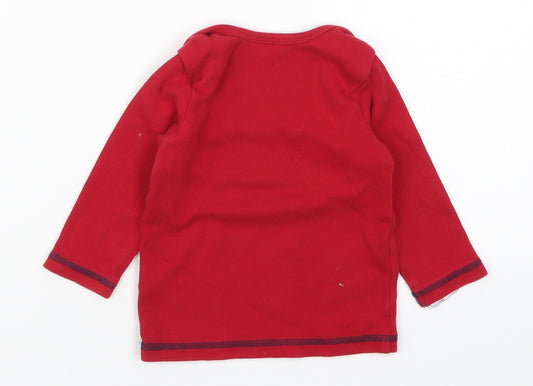 George Boys Red Solid Cami Pyjama Top Size 9-12 Months - Merry and Cute