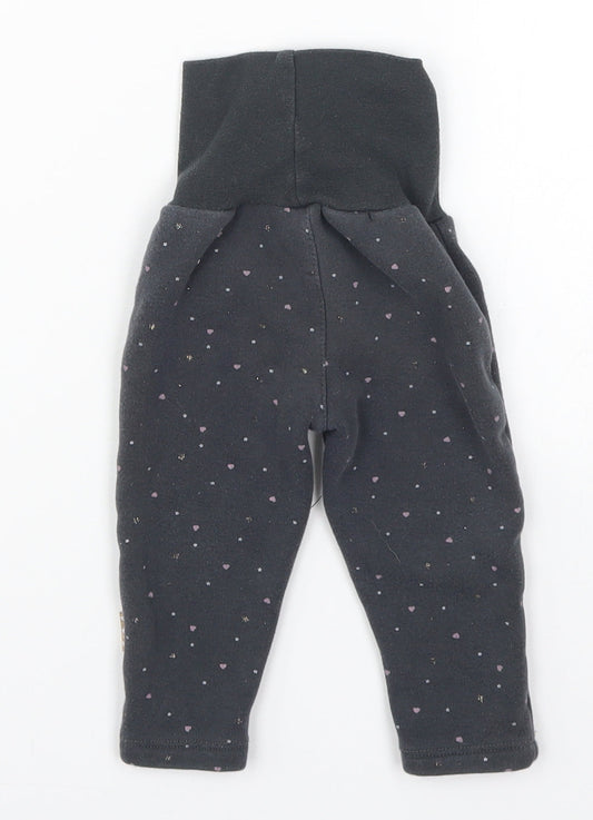 Cool Club Girls Grey Polka Dot Sweatpants Trousers Size 9 Months - Love hEarts