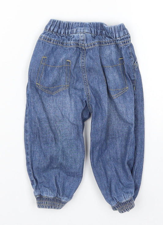Ladybird Girls Blue Denim Capri Jeans Size 9-12 Months