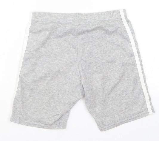 I SAW IT FIRST Womens Grey Striped  Biker Shorts Size 23 in