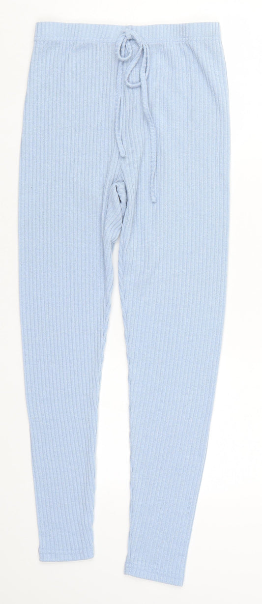 Womens UK Size XS SheIn Regular Fit Sweatpants Blue Trousers