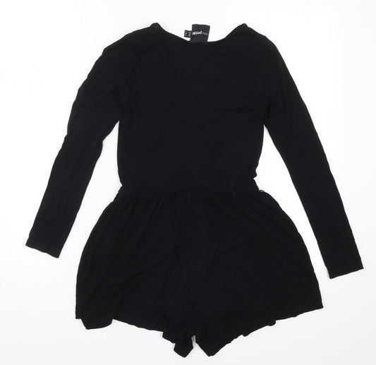 Womens UK Size 6 ASOS One-Piece Black Playsuit