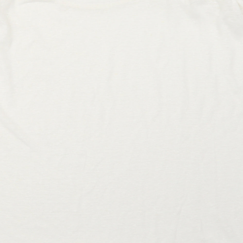 Papaya Womens Ivory Basic T-Shirt Size 16