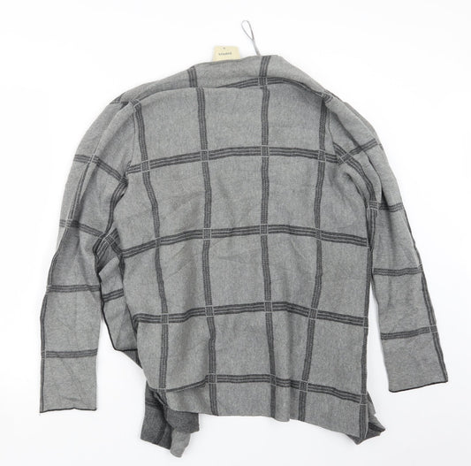 Womens UK Size M Papaya Grey Cardigan Jumper
