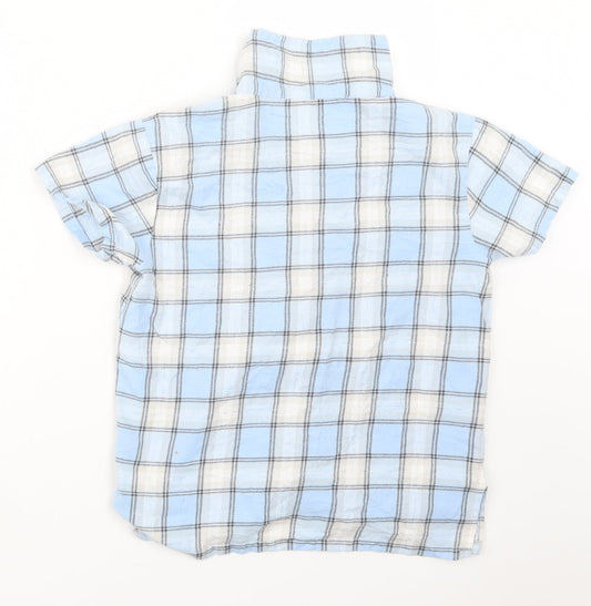 Boux Avenue Womens Blue Check Top Pyjama Top Size 8