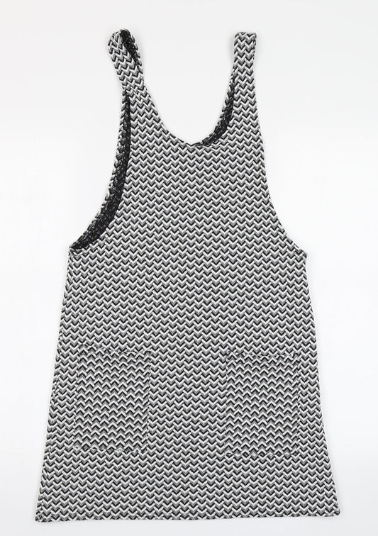 Additional front view of Atmosphere women’s black chevron a-line, size UK 8