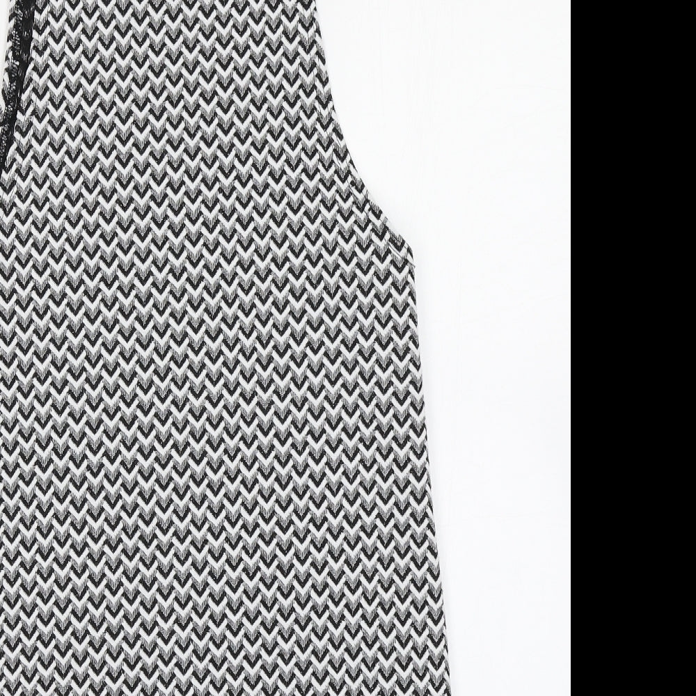 Atmosphere Womens Black Chevron A-Line Size 8