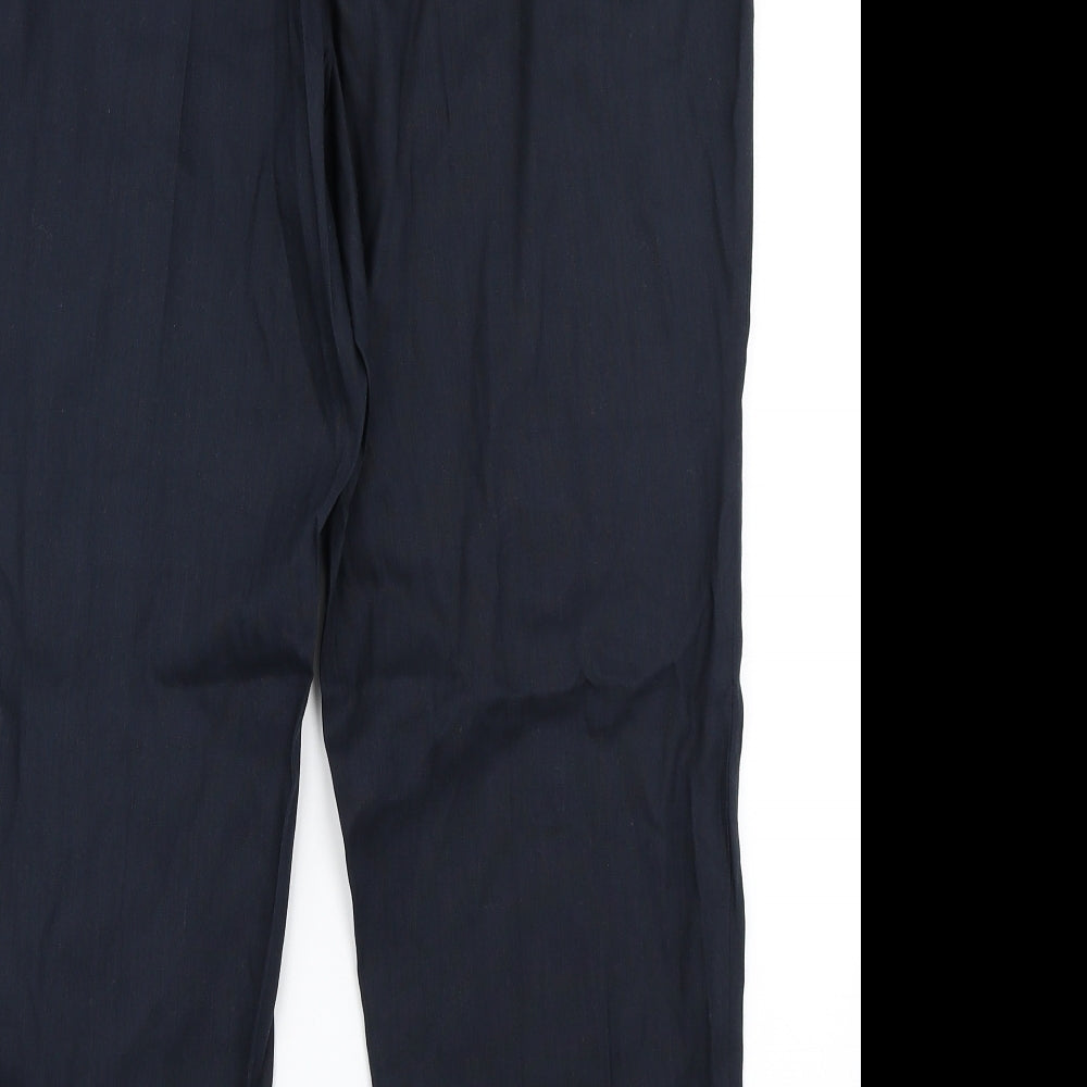 Womens UK Size 16 M&S Collection Regular Fit Dress Pants Blue Trousers