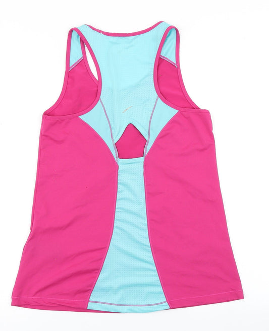 LA Gear Womens Pink Colourblock Basic Tank Size 8