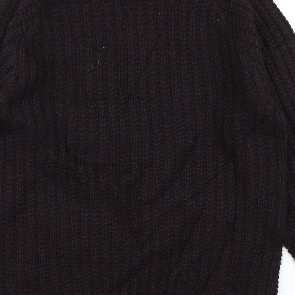 Cedar Wood State Mens Purple Knit Pullover Jumper Size S