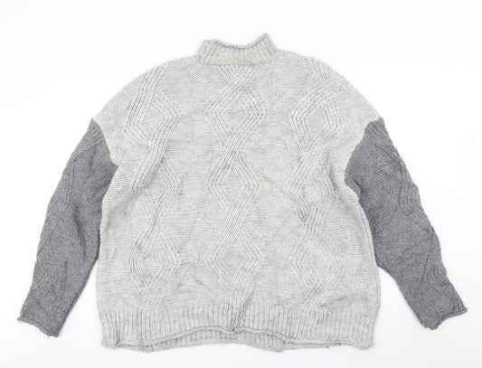 Womens UK Size XL M&S Grey Pullover Jumper