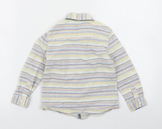 Autograph Boys Yellow Striped Basic Button-Up Size 3-4 Years