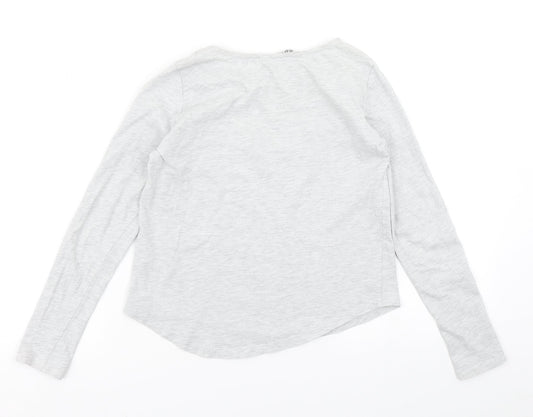 H&M Girls Grey Basic T-Shirt Size 11-12 Years