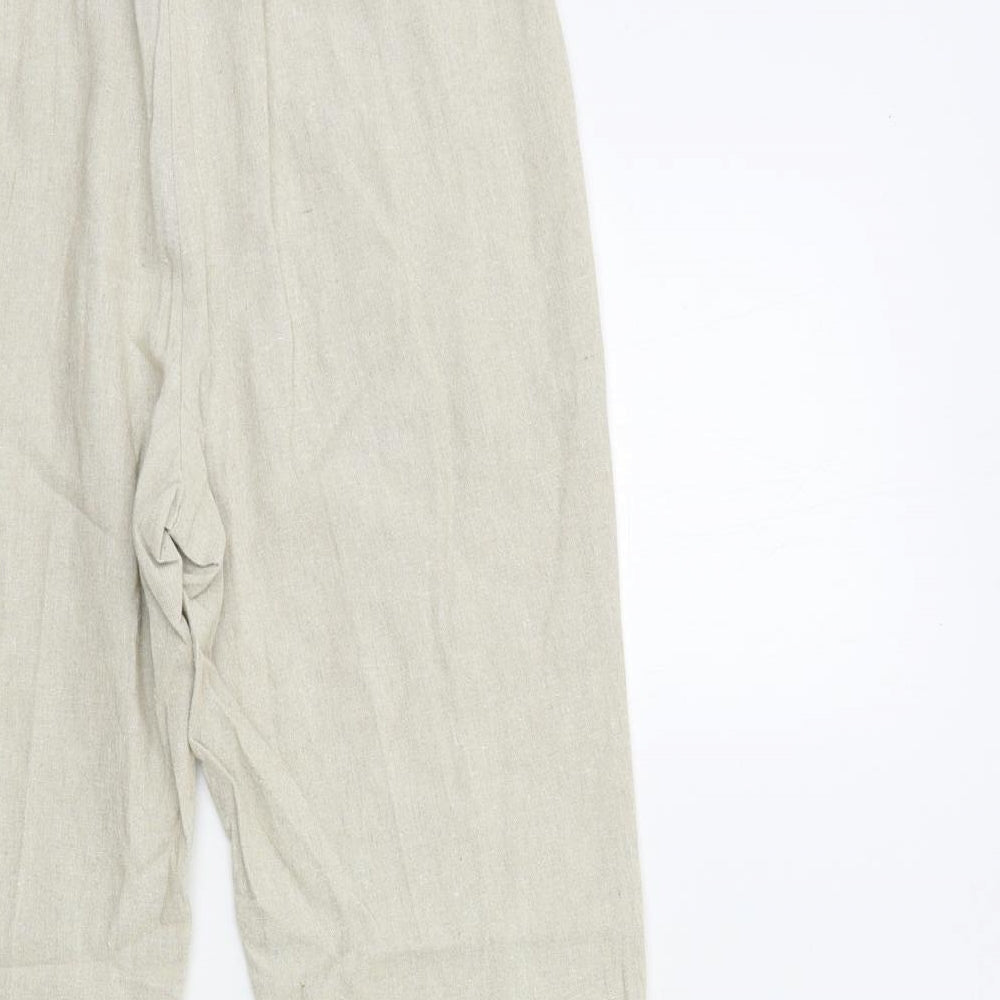 Womens UK Size 10 BHS Regular Fit Beige Trousers