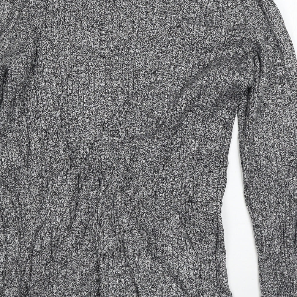 New Look Mens Grey Knit Pullover Jumper Size M