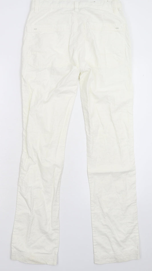 Denim & Co. Womens White Trousers Size 28 in L30 in