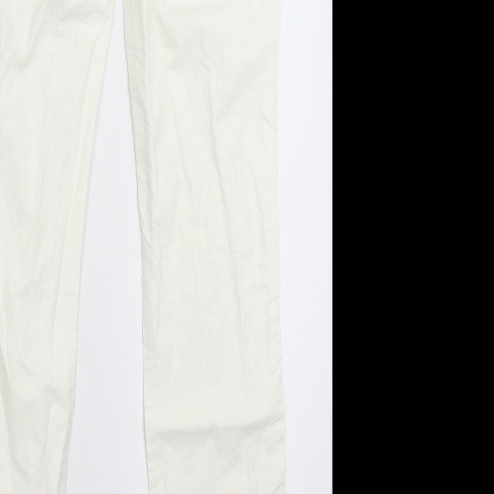 Denim & Co. Womens White Trousers Size 28 in L30 in