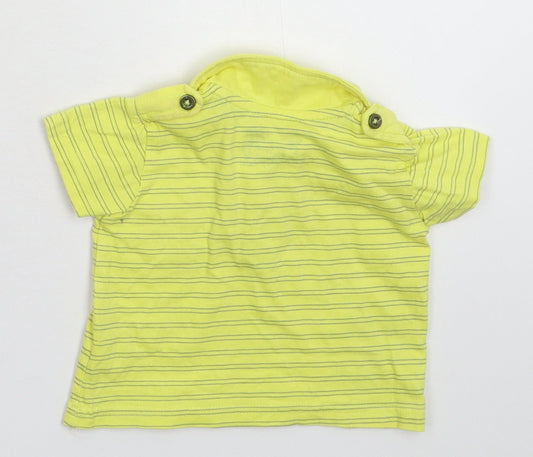 Earlydays Baby Yellow Striped Basic Polo Size 3-6 Months