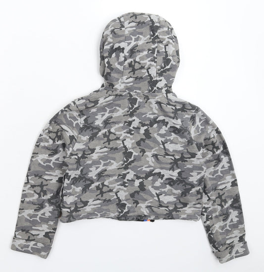 Marks and Spencer Girls Multicoloured Camouflage Cape Hoodie Size 9-10 Years