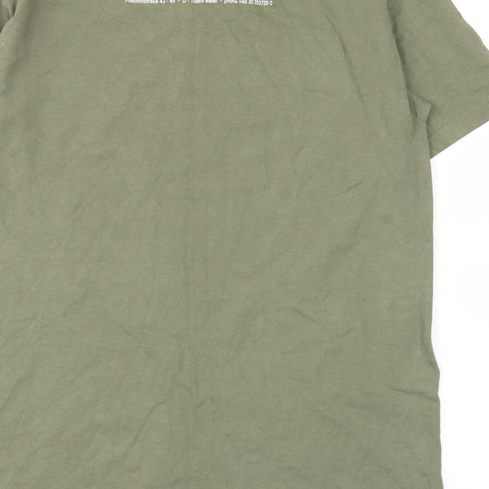 Mens UK Size S Fruit of the Loom Green T-Shirt
