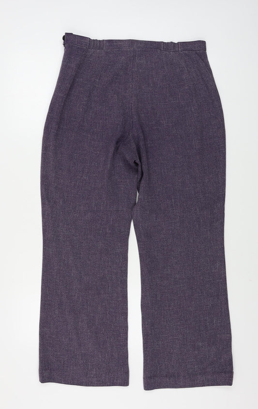Womens UK Size 14 Marks and Spencer Regular Fit Purple Trousers
