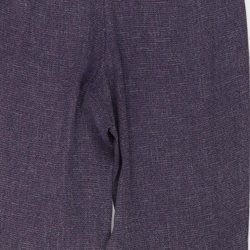 Womens UK Size 14 Marks and Spencer Regular Fit Purple Trousers