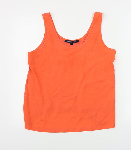 Womens UK Size L French Connection Red Basic Tank