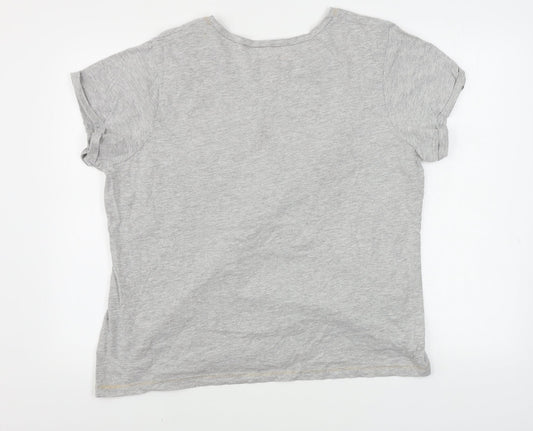 Womens UK Size XL Love Island Grey Basic T-Shirt
