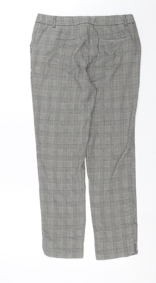 TU Womens Black Check Trousers Size 12 L28 in