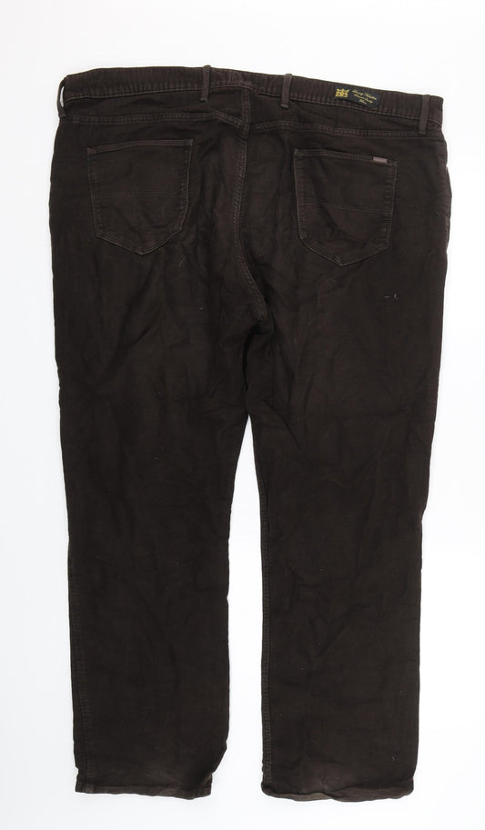Womens UK Size 44 in M&S Regular Fit Brown Trousers