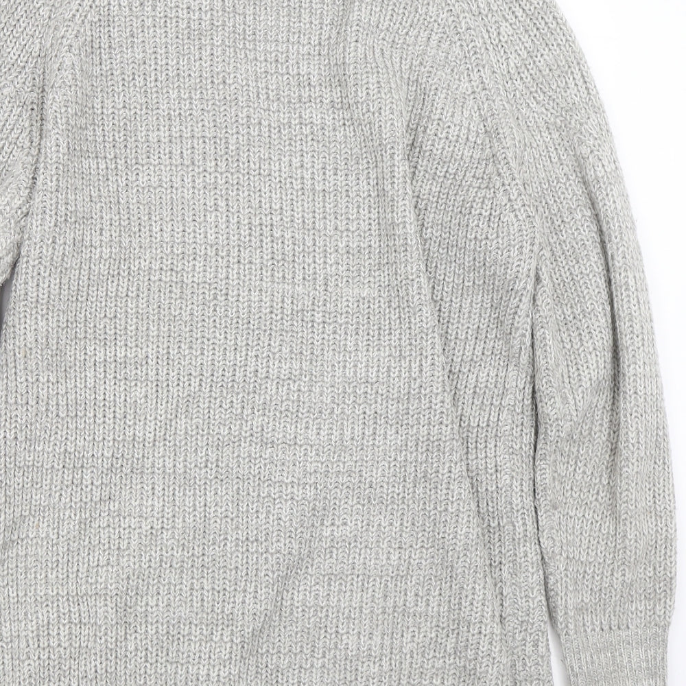 Womens UK Size M Papaya Grey Cardigan Jumper