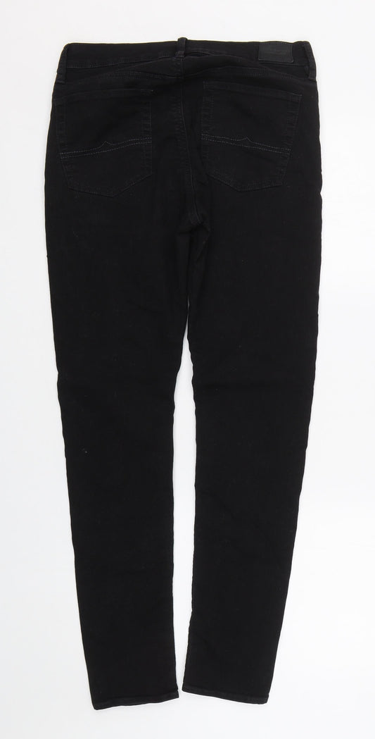 Womens UK Size 32 Preworn Regular Fit Skinny Black Jeans