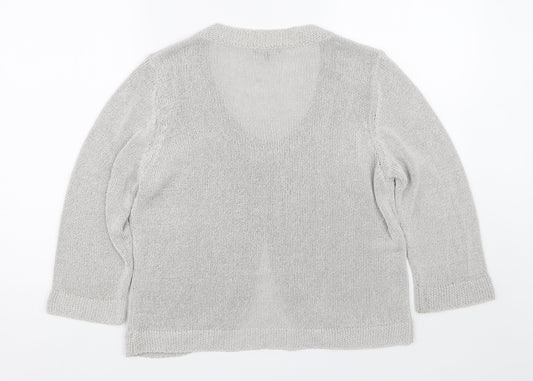 Womens UK Size 16 Per Una Grey Cape Jumper