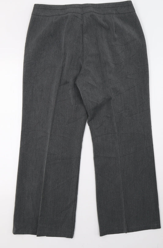 BM Womens Grey Trousers Size 14 L29 in