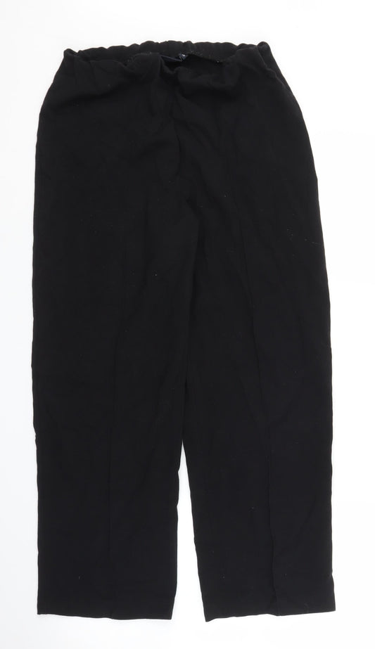 Isle Womens Black Capri Trousers Size 10 L24 in