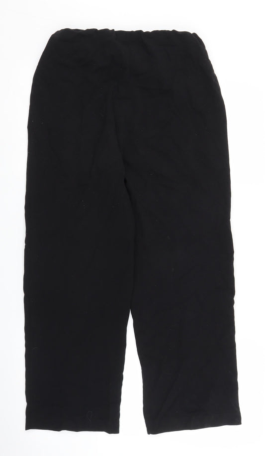 Isle Womens Black Capri Trousers Size 10 L24 in