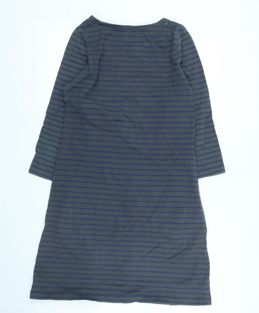 Debenhams Womens Grey Striped A-Line Size 10