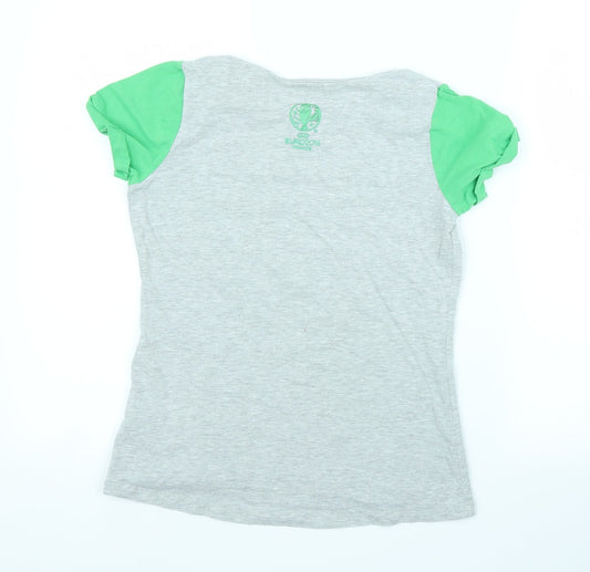 Euro2016 Girls Grey Basic T-Shirt Size 10-11 Years