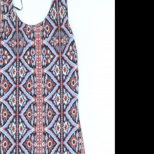 Primark Womens Blue Geometric Bodycon Size 10