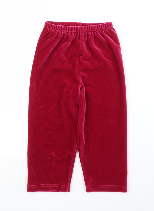 M&S Girls Purple Cargo Leggings Size 18 Months