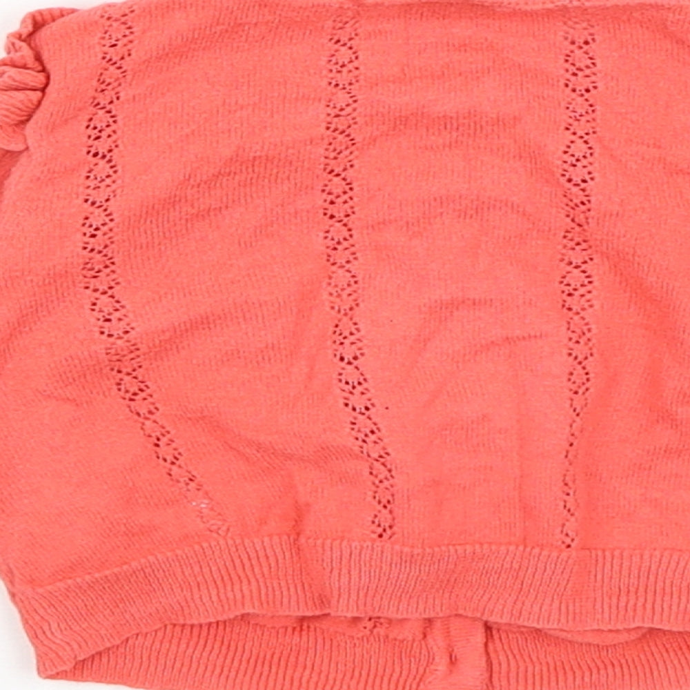 Brand and care label for Baker Baby Baby Red Cardigan Jumper, size 3-6, Months