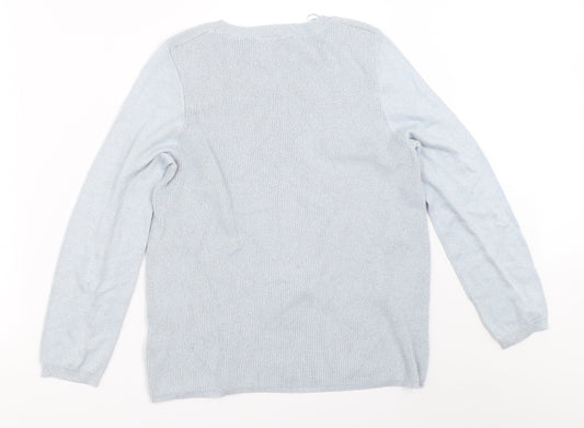 Womens UK Size 12 Marks and Spencer Blue Pullover Jumper